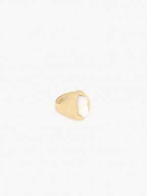 Anillos Chloe Sybil Doradas Blancas | CHE-SR14450