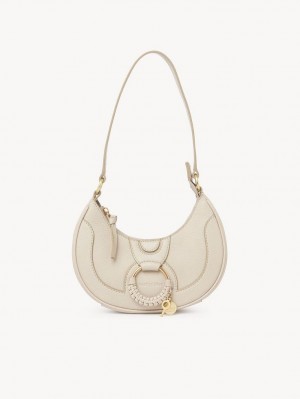 Bolsa De Hombro Chloe Hana Half Moon Beige | CHE-SR14662