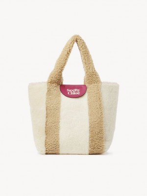 Bolsa De Hombro Chloe Huggy Beige | CHE-SR14591