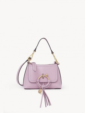 Bolsa De Hombro Chloe Joan Mini Lavanda Blancas | CHE-SR14686