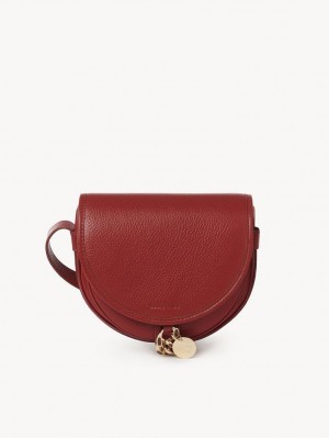 Bolsa De Hombro Chloe Mara Small Saddle Rojas | CHE-SR14602