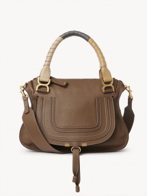 Bolsa De Hombro Chloe Marcie Double Carry Marrones | CHE-SR13439