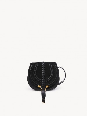 Bolsa De Hombro Chloe Marcie Small Saddle Negras | CHE-SR13413