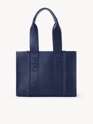 Bolsa De Hombro Chloe Medium Woody Azules | CHE-SR13432