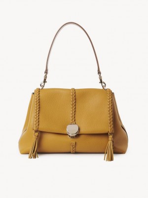 Bolsa De Hombro Chloe Penelope Medium Soft Doradas | CHE-SR13444