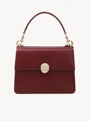 Bolsa De Hombro Chloe Penelope Medium Top Handle Rojas Oscuro | CHE-SR13447