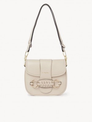 Bolsa De Hombro Chloe Saddie Satchel Beige | CHE-SR14668