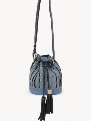 Bolsa De Hombro Chloe Vicki Small Bucket Azules | CHE-SR14642