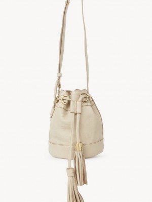 Bolsa De Hombro Chloe Vicki Small Bucket Beige | CHE-SR14643