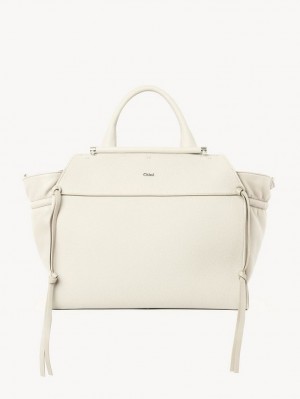 Bolso Tote Chloe Steph Medium Double Carry Blancas | CHE-SR13371