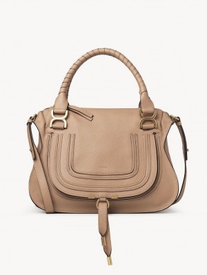 Bolsos Cruzados Chloe Marcie Double Carry Marrones Claro | CHE-SR13553