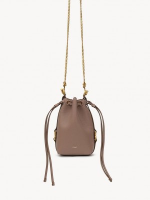 Bolsos Cruzados Chloe Marcie Micro Bucket Marrones | CHE-SR13613