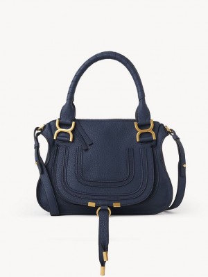 Bolsos Cruzados Chloe Marcie Small Double Carry Azul Marino | CHE-SR13484