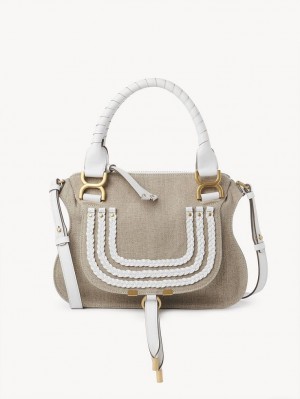 Bolsos Cruzados Chloe Marcie Small Double Carry Blancas | CHE-SR13595