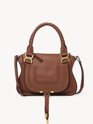 Bolsos Cruzados Chloe Marcie Small Double Carry Marrones | CHE-SR13620