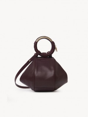 Bolsos Mini Chloe Hana Wristlet Burdeos | CHE-SR14772