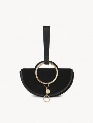 Bolsos Mini Chloe Mara Half Moon Negras | CHE-SR14754