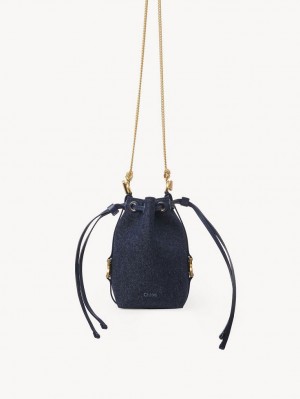 Bolsos Mini Chloe Marcie Bucket Azules | CHE-SR13715