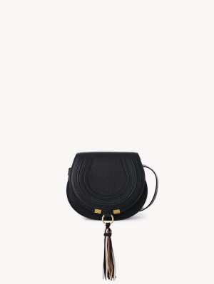 Bolsos Mini Chloe Marcie Small Saddle Negras | CHE-SR13663