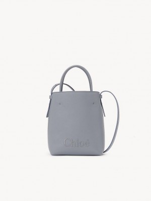 Bolsos Mini Chloe Sense Tote Azules | CHE-SR13733