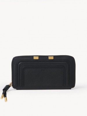 Carteras Grandes Chloe Marcie Zippered Negras | CHE-SR14303