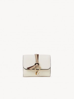 Carteras Pequeñas Chloe Alphabet Small Tri-fold Blancas | CHE-SR14288