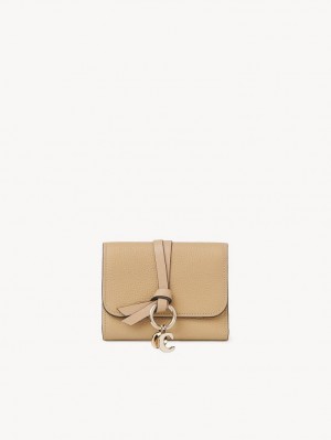 Carteras Pequeñas Chloe Alphabet Small Tri-fold Marrones | CHE-SR14292