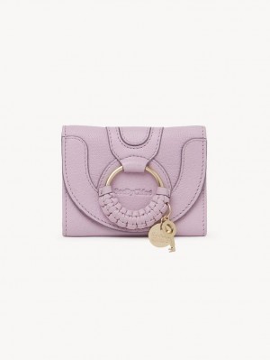 Carteras Pequeñas Chloe Hana Tri-fold Lavanda Blancas | CHE-SR14908