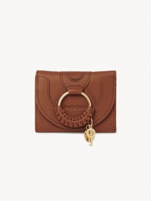 Carteras Pequeñas Chloe Hana Tri-fold Marrones | CHE-SR14910