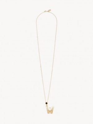 Collares Chloe Alphabet With Pendant Doradas | CHE-SR14333