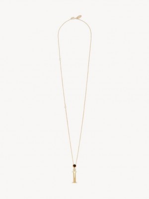 Collares Chloe Alphabet With Pendant Doradas | CHE-SR14347