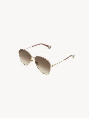 Gafas de Sol Chloe Faith Doradas Marrones | CHE-SR14568