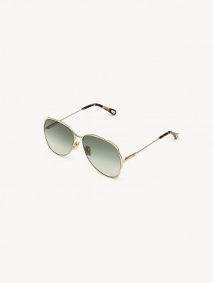 Gafas de Sol Chloe Honoré Doradas Verde | CHE-SR14567