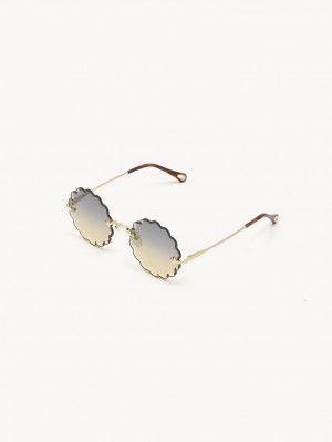 Gafas de Sol Chloe Rosie Petite Doradas Gris Naranjas Amarillo | CHE-SR14556