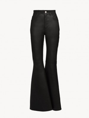 Leather Chloe Flared Pants Negras | CHE-SR14114