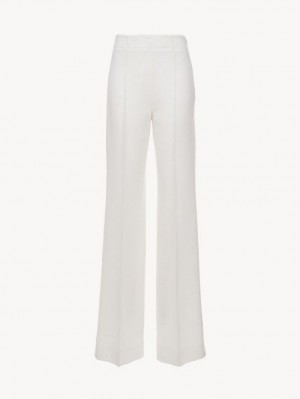 Pantalon Chloe Anchos-leg Blancas | CHE-SR13988