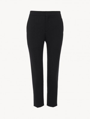 Pantalon Chloe Cropped Negras | CHE-SR13967