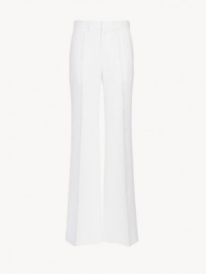 Pantalon Chloe Flared Blancas | CHE-SR13980