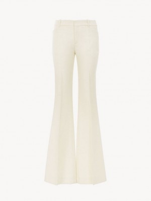 Pantalon Chloe High-waisted Flare Blancas | CHE-SR14016