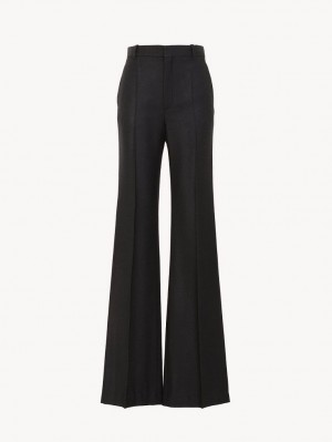 Pantalon Chloe Low-waist Flare Negras | CHE-SR14020