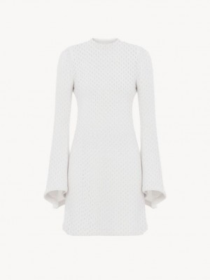 Prendas De Punto Chloe Corta Tunic Blancas | CHE-SR13934