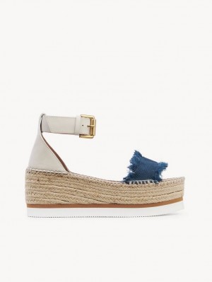 Sandalias Chloe Glyn Plataforma Azules Oscuro | CHE-SR14825