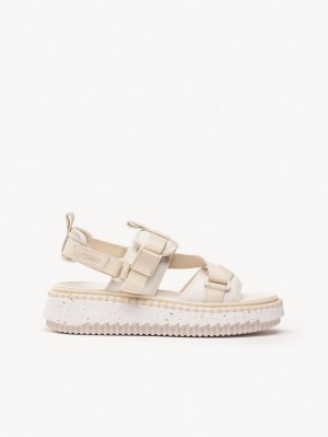 Sandalias Chloe Lilli Planos Blancas | CHE-SR14175