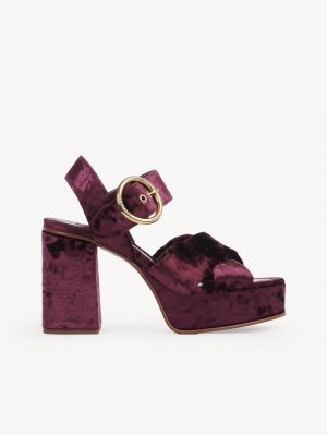 Sandalias Chloe Orla Plataforma Fucsia | CHE-SR14809