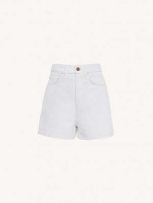 Short Chloe Dukuno Denim Blancas | CHE-SR13978