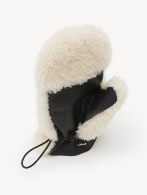 Sombreros Chloe Shearling Mittens Chocolate | CHE-SR14478