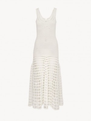 Vestido Chloe Flared Tank Blancas | CHE-SR13838