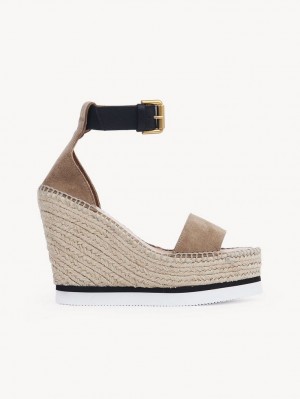 Wedge Chloe Glyn Alpargata Kaki | CHE-SR14816