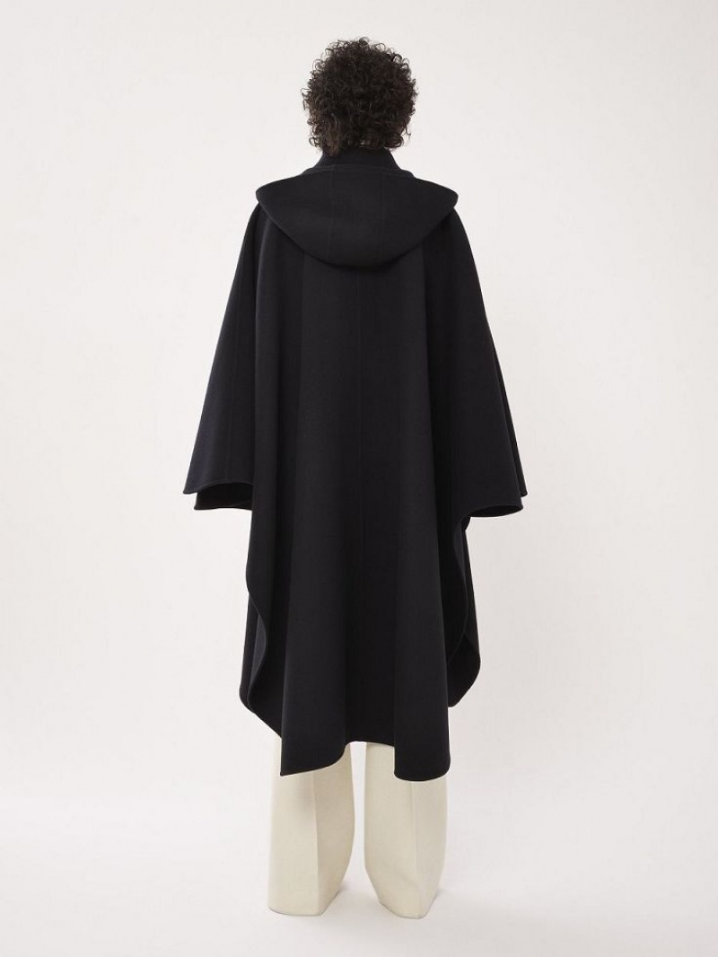 Abrigos Chloe Encapuchado Cape Negras | CHE-SR13820