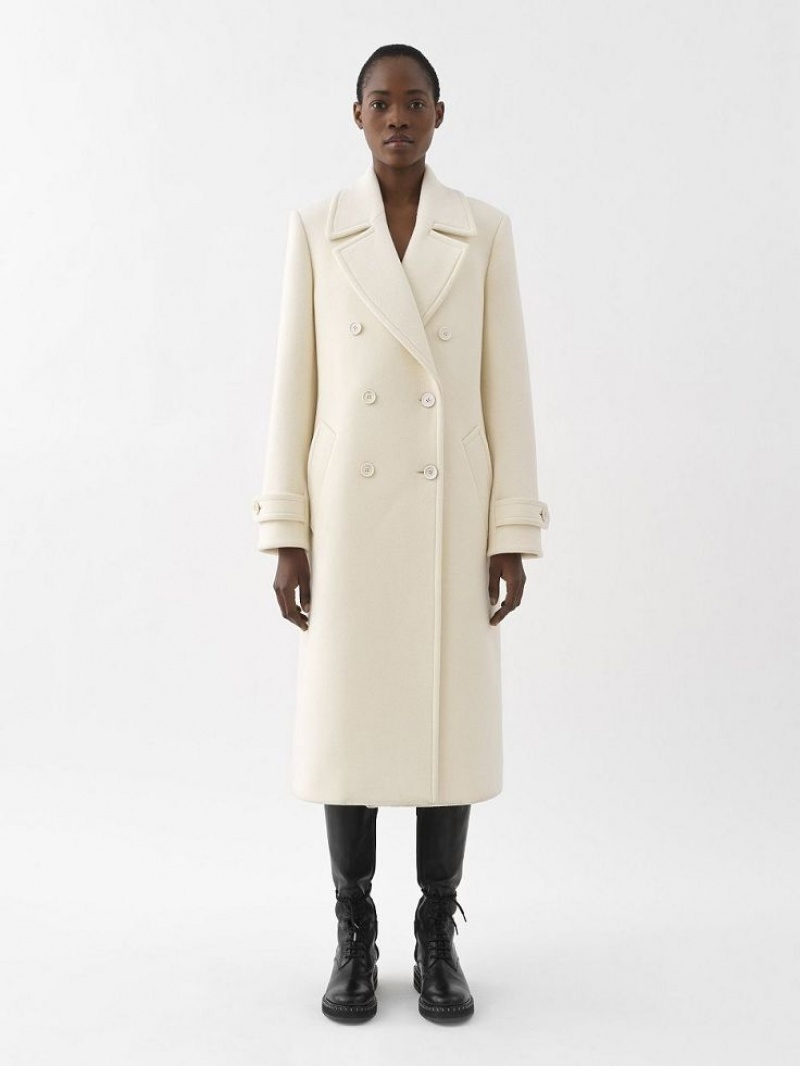 Abrigos Chloe Overcoat Blancas | CHE-SR13780